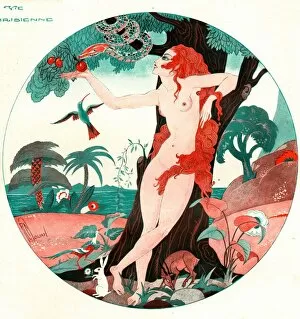 Images Dated 28th November 2008: La Vie Parisienne 1920s France cc edam and eve the garden of eden temptation illustrations