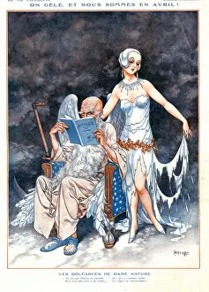 La Vie Parisienne 1920s France cc illustrations glamour angels old father time almanacs
