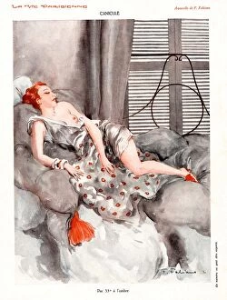 French Artwork Collection: La Vie Parisienne 1920s France F. Fabiano cc glamour erotica beds sleeping naked