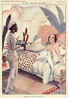 La Vie Parisienne 1920s France Fabien Fabiano morning hot chocolate maids breakfasts