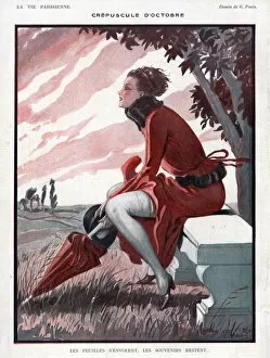 Images Dated 21st August 2009: La Vie Parisienne 1920s France Georges Pavis illustrations erotica Autumn seasons