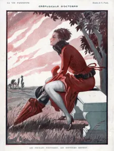 Nineteen Twenties Prints: La Vie Parisienne 1920s France Georges Pavis illustrations erotica Autumn seasons
