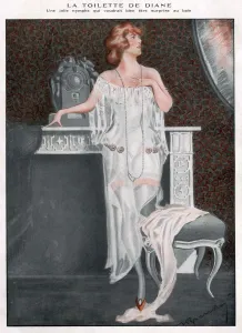 French Artwork Prints: La Vie Parisienne 1920s France illustrations erotica dressing tables