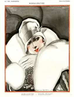 Images Dated 28th November 2008: La Vie Parisienne 1920s France J leclerc cc deco illustrations glamour womens fur