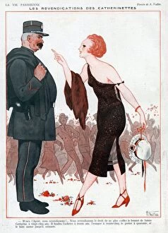 French Artwork Collection: La Vie Parisienne 1920s France A Vallee illustrations police