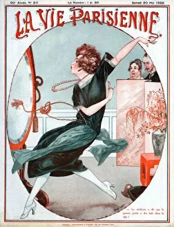 French Artwork Collection: La Vie Parisienne 1922 1920s France C Herouard illustrations magazines mirrors womens