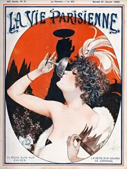 French Artwork Collection: La Vie Parisienne 1922 1920s France Cheri Herouard magazines illustrations drinking