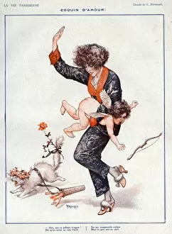 French Artwork Collection: La Vie Parisienne 1922 1920s France Cheri Herouard illustrations cupids cherubs