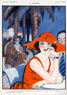 French Artwork Prints: La Vie Parisienne 1922 1920s France Georges Pavis illustrations woman womens cafes