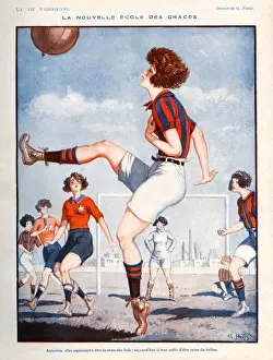 La Vie Parisienne 1922 1920s France Georges Pavis illustrations women woman playing