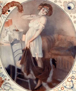 French Artwork Prints: La Vie Parisienne 1922 1920s France Leo Fontan illustrations erotica dressing undressing