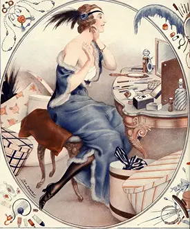 Nineteen Twenties Prints: La Vie Parisienne 1922 1920s France Leo Fontan illustrations make-up makeup make