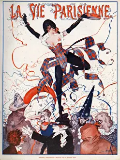 Nineteen Twenties Prints: La Vie Parisienne 1922 1920s France Leo Pontan magazines illustrations masquerade