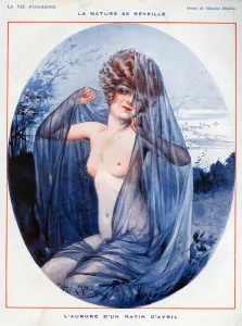 1920s Prints: La Vie Parisienne 1922 1920s France Maurice Milliere illustrations erotica nudes