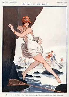 French Artwork Collection: La Vie Parisienne 1923 1920s France Armand Vallee illustrations holidays beaches