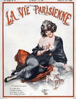 Images Dated 24th August 2009: La Vie Parisienne 1923 1920s France C Herouard illustrations magazines playing cards