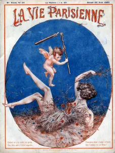 French Artwork Prints: La Vie Parisienne 1923 1920s France cc erotica harvest cherubs valentines angels