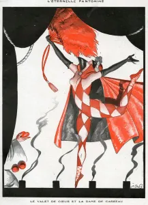 1920s Prints: La Vie Parisienne 1923 1920s France Georges Pavis illustrations erotica fans masquerade