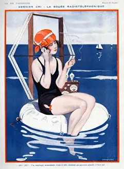 La Vie Parisienne 1923 1920s France Jaques illustrations woman womens swimming