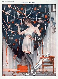 French Artwork Collection: La Vie Parisienne 1923 1920s France Leo Fontan illustrations erotica trees decorations