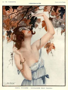 French Artwork Prints: La Vie Parisienne 1923 1920s France Leo Fontan illustrations erotica Autumn seasons