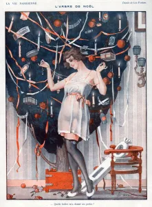1920s Prints: La Vie Parisienne 1923 1920s France Leo Fontan illustrations erotica trees decorations