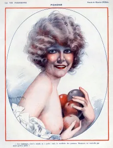 1920s Prints: La Vie Parisienne 1923 1920s France Maurice Milliere illustrations erotica apples