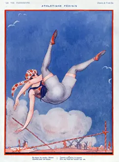 La Vie Parisienne 1923 1920s France Valdes illustrations womens athletics athletes