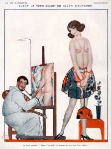 French Artwork Prints: La Vie Parisienne 1923 1920s France Zaliouk illustrations erotica artists paintings