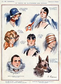 Images Dated 19th August 2009: La Vie Parisienne 1924 1850s France F Fabiano illustrations womens hats portraits