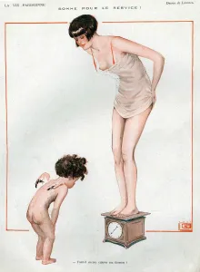 Nineteen Twenties Prints: La Vie Parisienne 1924 1920s France cc cherubs erotica scales