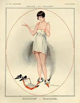 La Vie Parisienne 1924 1920s France cc womens slips underwear petticoats lingerie
