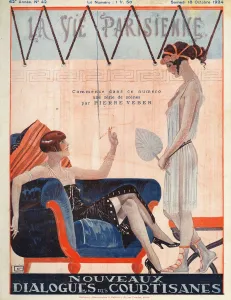 French Artwork Prints: La Vie Parisienne 1924 1920s France Georges Leonnec magazines illustrations woman