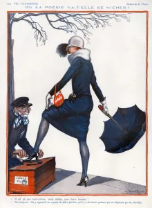 Books Prints: La Vie Parisienne 1924 1920s France Georges Pavis illustrations erotica cleaning