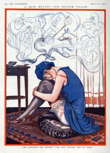 1920s Prints: La Vie Parisienne 1924 1920s France Georges Pavis illustrations erotica woman women