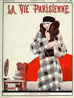 French Artwork Collection: La Vie Parisienne 1924 1920s France Rene Vincent magazines womens coats hats expressions