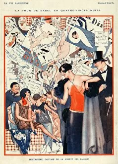 French Artwork Collection: La Vie Parisienne 1924 1920s France Valdes illustrations erotica Montmartre Paris