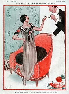 French Artwork Collection: La Vie Parisienne 1924 1920s France Valdes illustrations woman womens