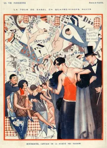 1920s Prints: La Vie Parisienne 1924 1920s France Valdes illustrations erotica Montmartre Paris
