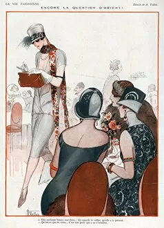 French Artwork Collection: La Vie Parisienne 1924 1920s France A Vallee illustrations womens hats jealousy ladies