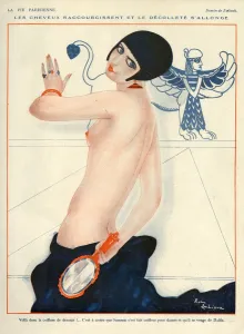 Nineteen Twenties Prints: La Vie Parisienne 1924 1920s France Zaliouk illustrations erotica mirrors