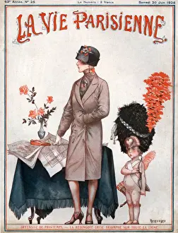 La Vie Parisienne 1925 1920s France cc cherubs womens hats coats reading