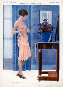 French Artwork Prints: La Vie Parisienne 1925 1920s France cc erotica nude naked nudity underwear slips
