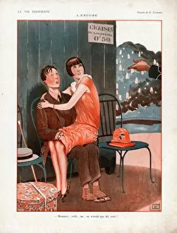 French Artwork Collection: La Vie Parisienne 1925 1920s France cc snogging kissing couples kisses