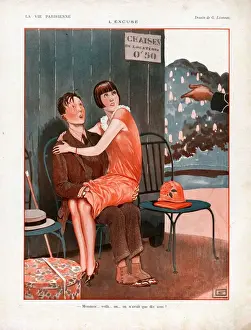 Images Dated 2008: La Vie Parisienne 1925 1920s France cc snogging kissing couples kisses