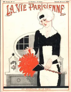 Products Prints: La Vie Parisienne 1925 1920s France erotica glamour art deco housework maids servants