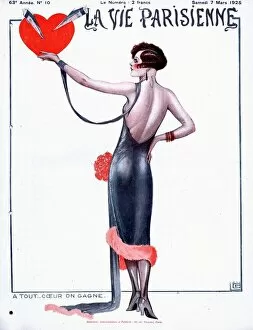 French Artwork Collection: La Vie Parisienne 1925 1920s France glamour magazines valentines day hearts womens