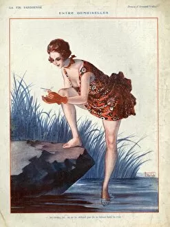 French Artwork Collection: La Vie Parisienne 1926 1920s France cc dragonflys swimming paddleing