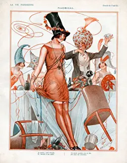La Vie Parisienne 1926 1920s France cc hats mens womens drunk mess celebrations partygoers