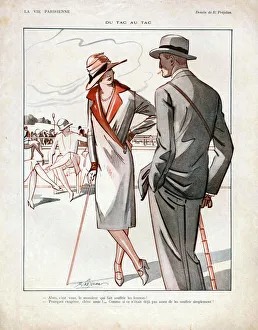 La Vie Parisienne 1926 1920s France cc mens womens hats races horses racing